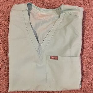 FIGS limited edition mint color one pocket scrub top